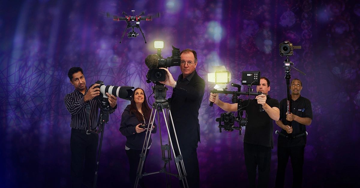 The Snowbird Films team working at a wedding